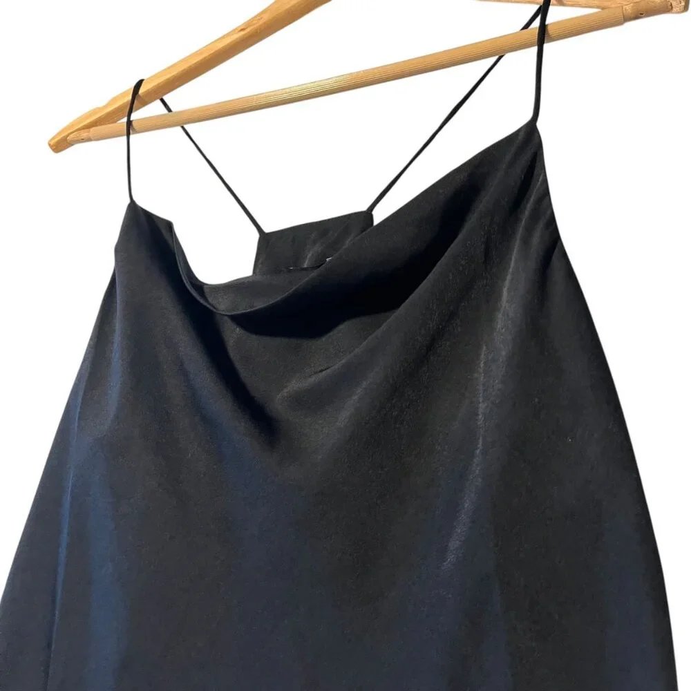 Joe's Jeans The Carrie Cami Women's M Black‎ Casual Draped Cowl Neck Sleeveless